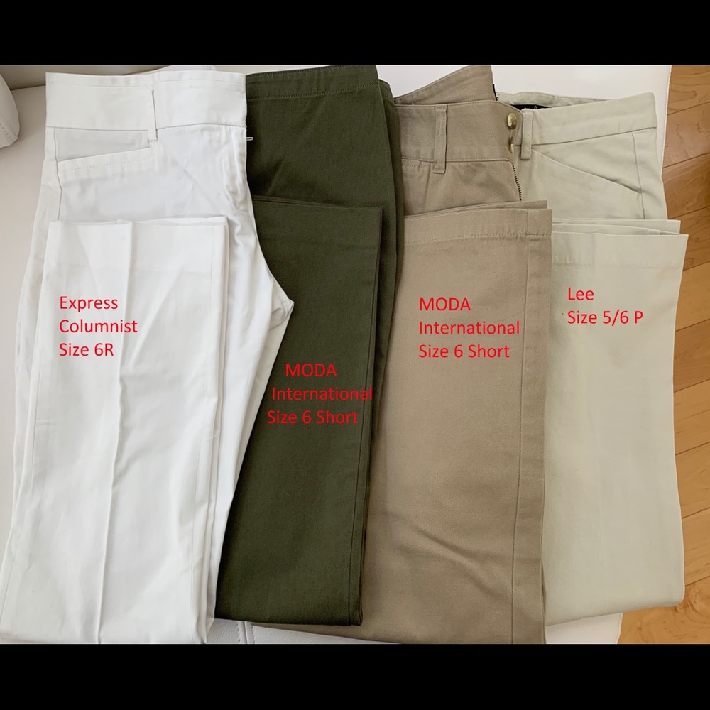 Assorted Set of 4 Women’s Size 6 Khaki Chino Pants